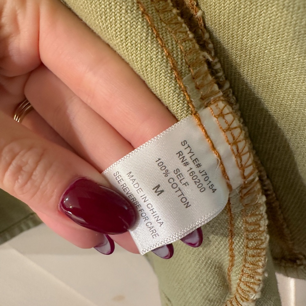 Star-Patterned Olive Jean Jacket - image 3